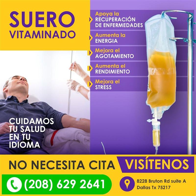 Promoción: suero vitaminado que apoya la recuperación, aumenta la energía y mejora el rendimiento